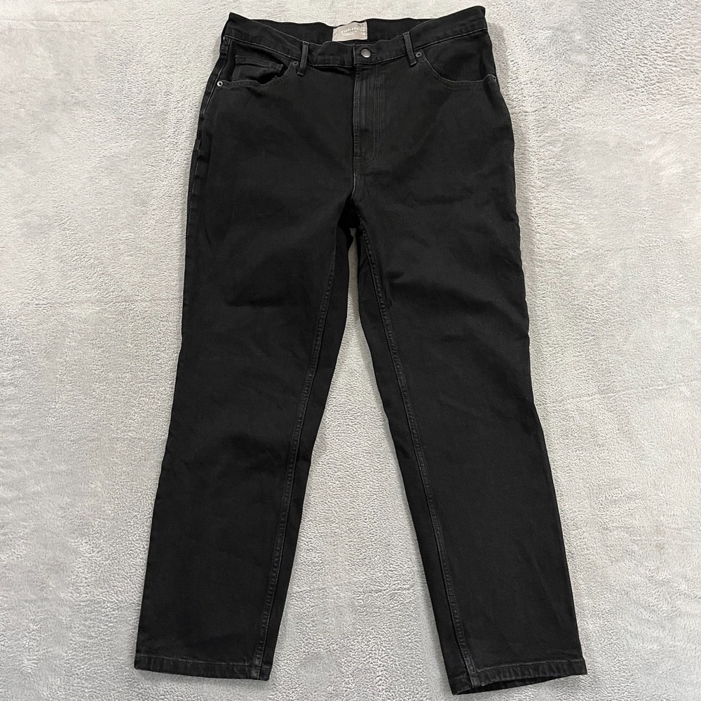 Everlane The Original Cheeky Jean Women's Straight Leg High Rise Black Denim 32R